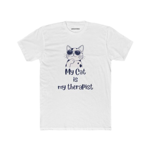 my cat is my therapist tshirt white